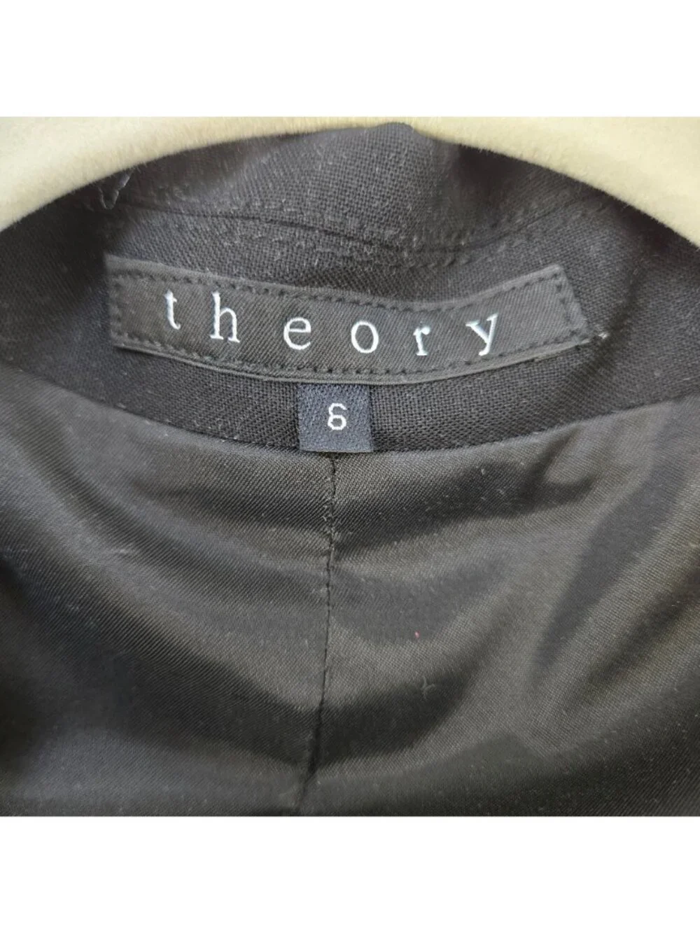 Theory Wool Blend One Button Blazer Jacket Size 6 - Picture 3 of 7